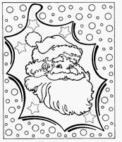 coloriage houx et pere noel